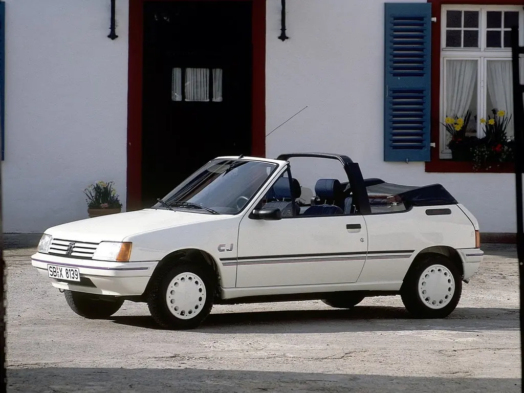 Peugeot 205 (741B) 1 поколение, открытый кузов (03.1986 - 09.1990)